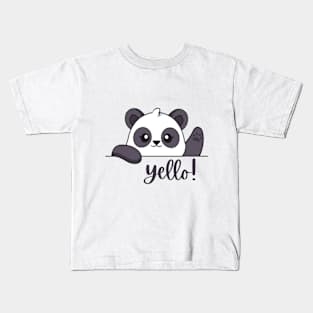 Panda - yellow! Kids T-Shirt